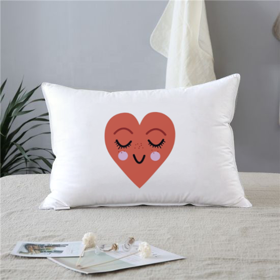 Oh Susannah Smiling Heart One Pillowcase White Standard Queen