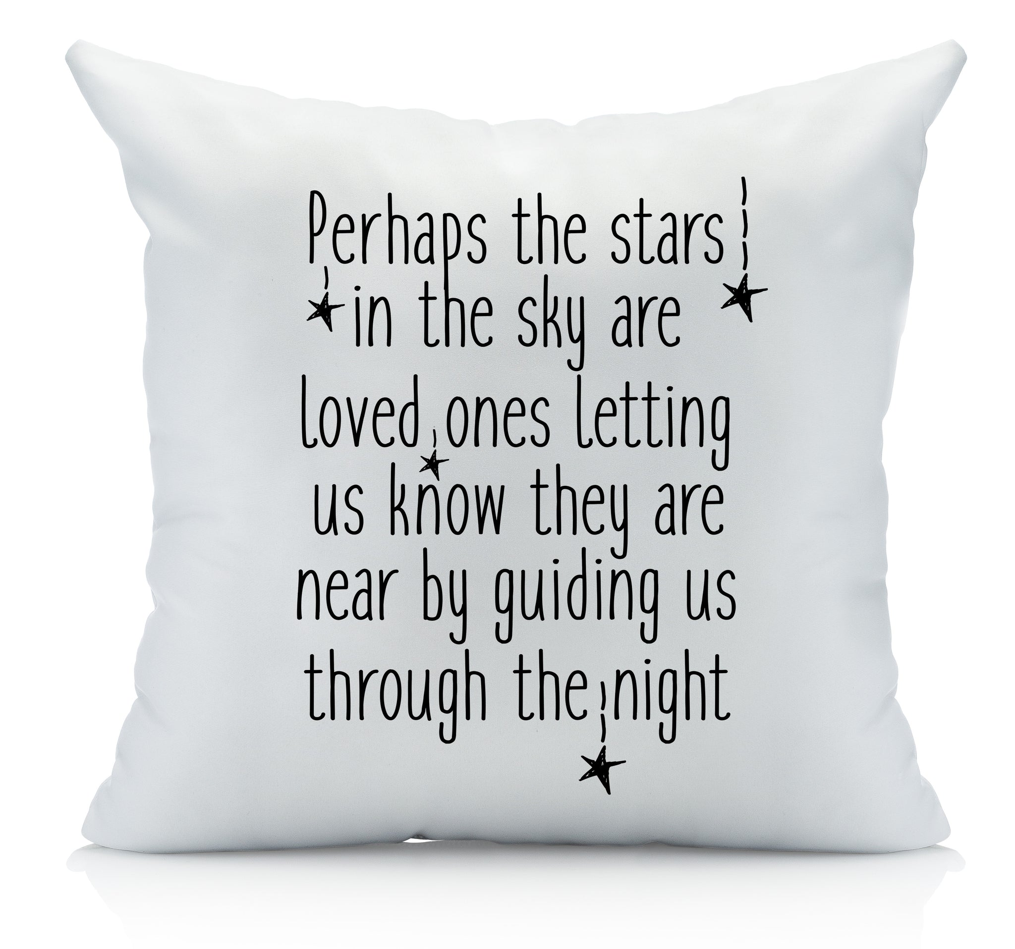 Stars Bereavement Throw Pillow Cover - Bereavement Gift Pillowcase (1 18x18 inch, White)